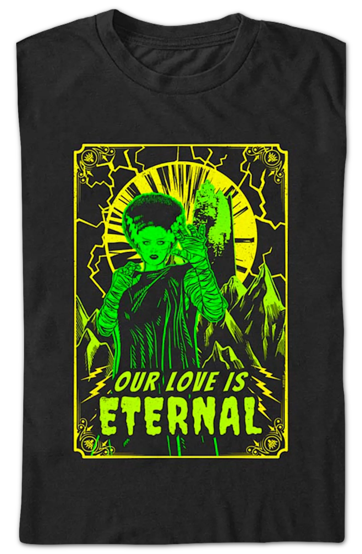 Our Love Is Eternal Bride Of Frankenstein T-Shirt - Image 2