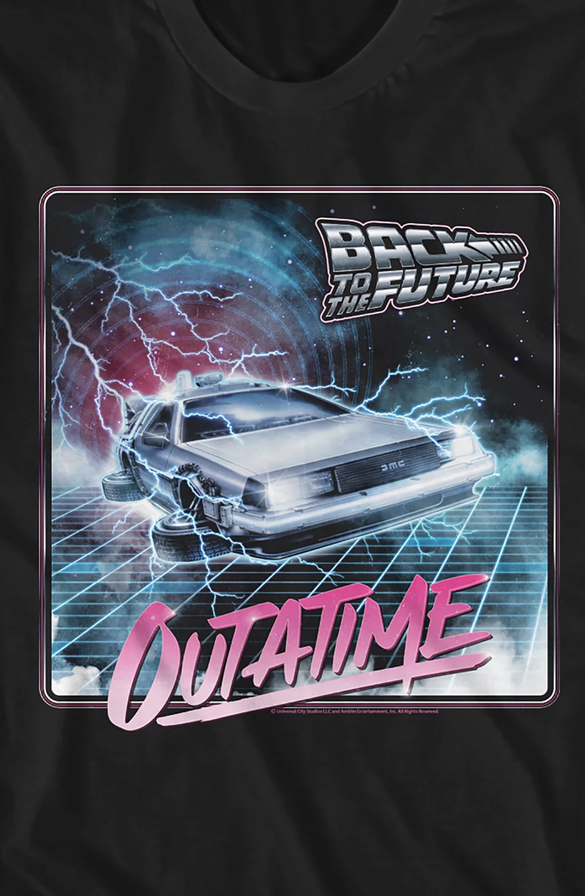 OUTATIME Lightning Storm Back To The Future T-Shirt - Image 2