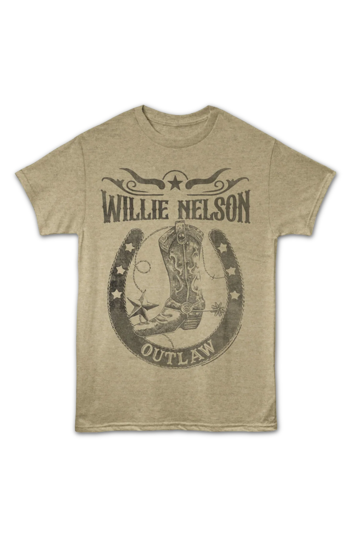 Outlaw Horseshoe Willie Nelson T-Shirt - Image 2
