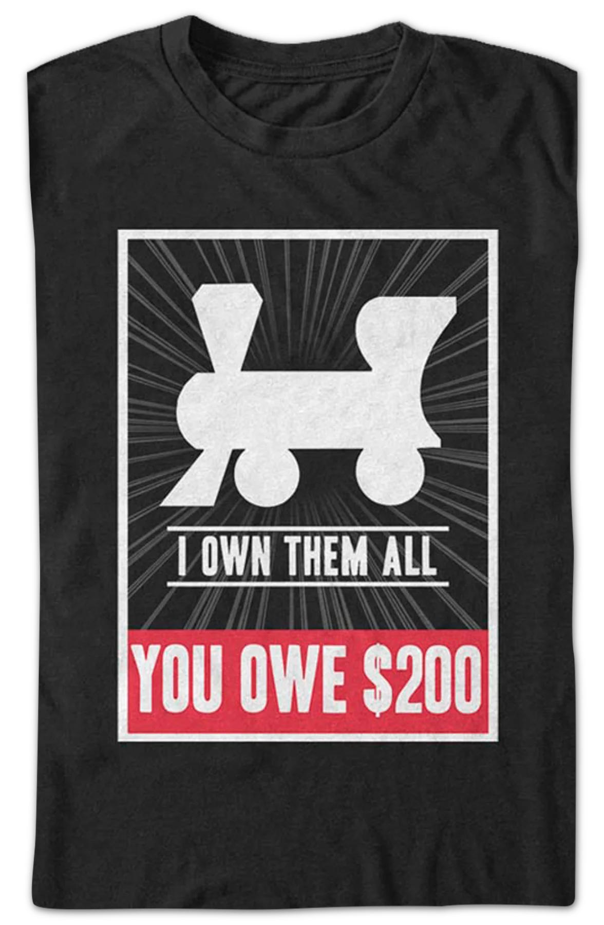 Own All Railroads Monopoly T-Shirt - Image 2