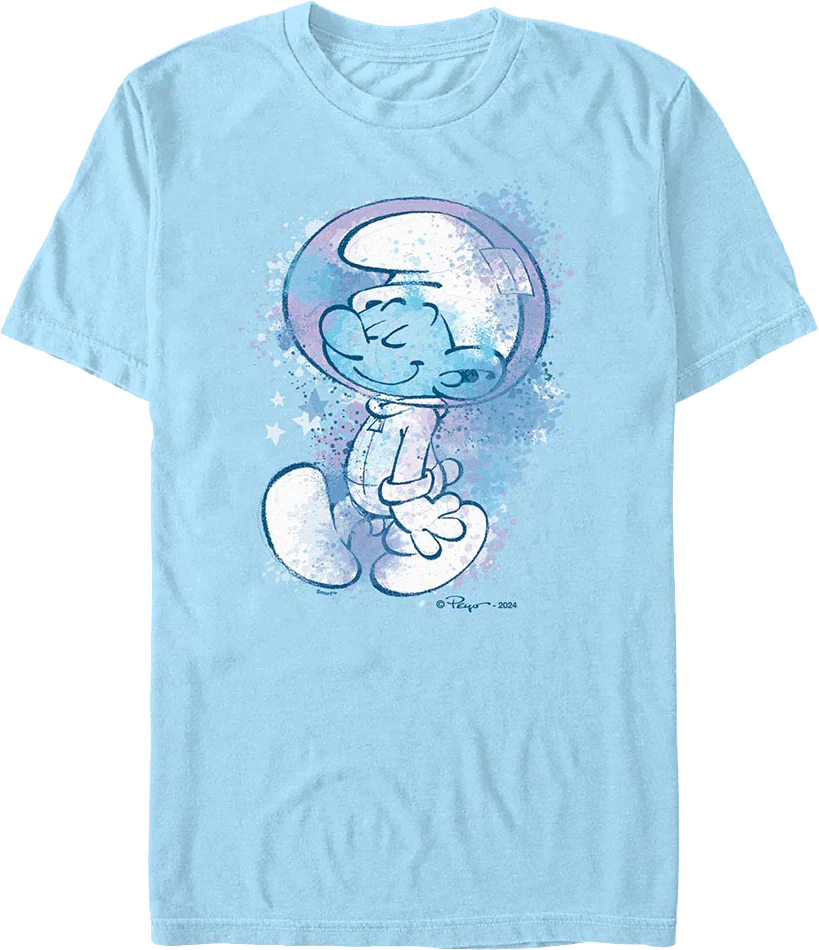 Paint Splatter Astro Smurf T-Shirt
