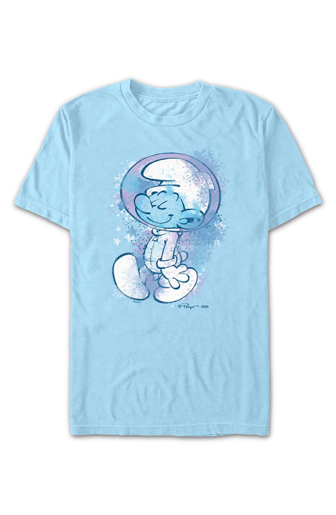 Paint Splatter Astro Smurf T-Shirt - Image 2