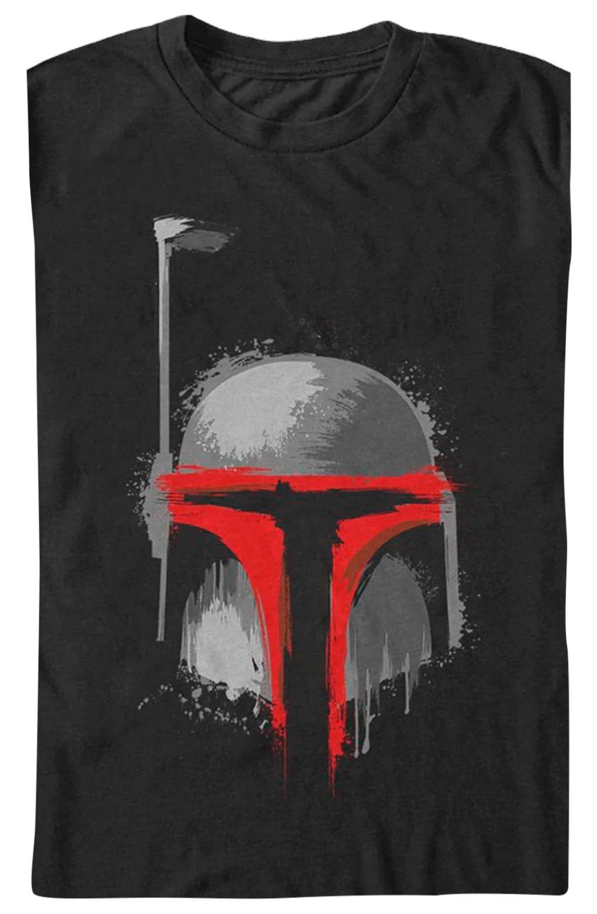 Paint Splatter Boba Fett Star Wars T-Shirt - Image 2