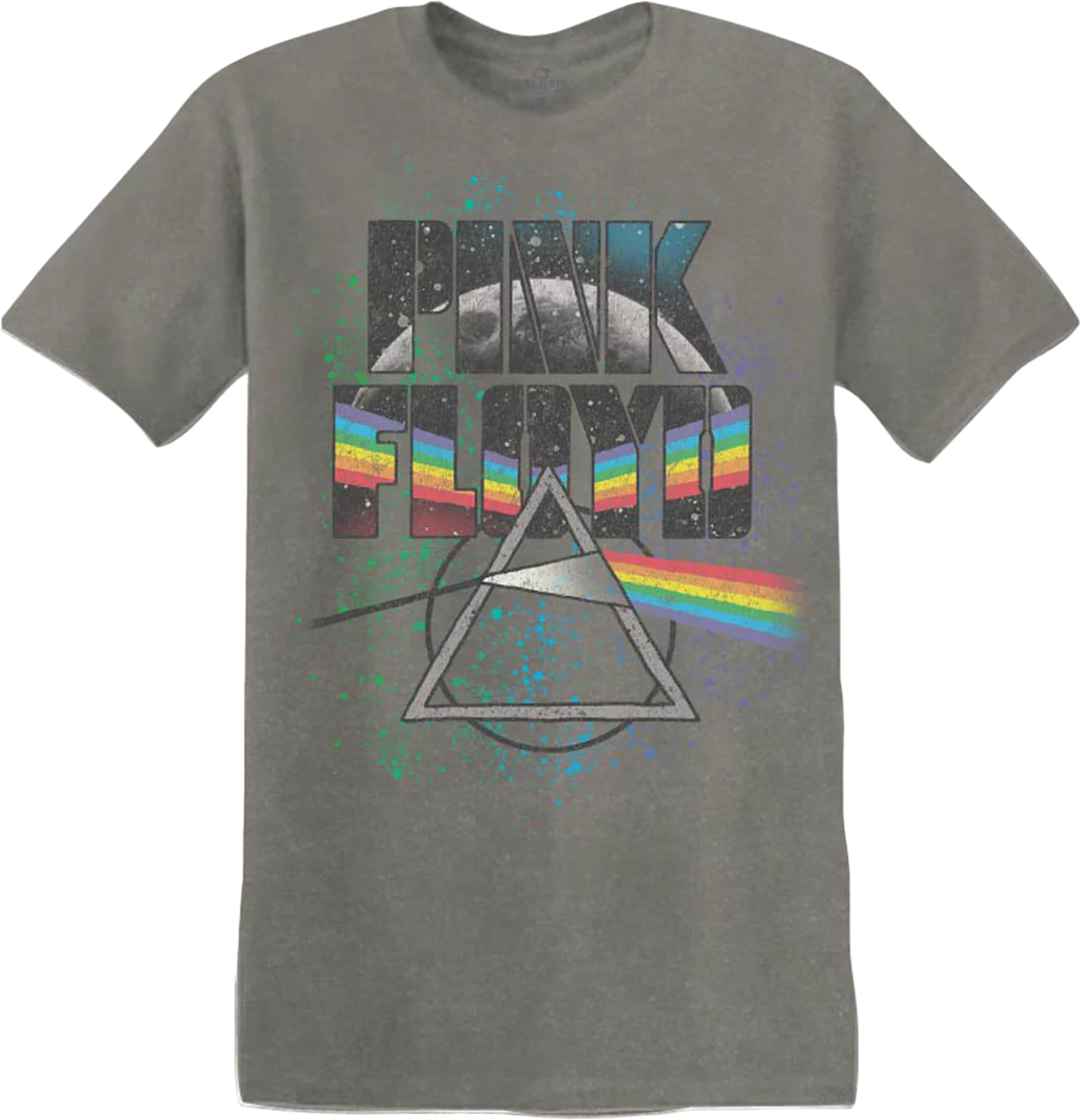 Paint Splatter Dark Side of the Moon Pink Floyd T-Shirt