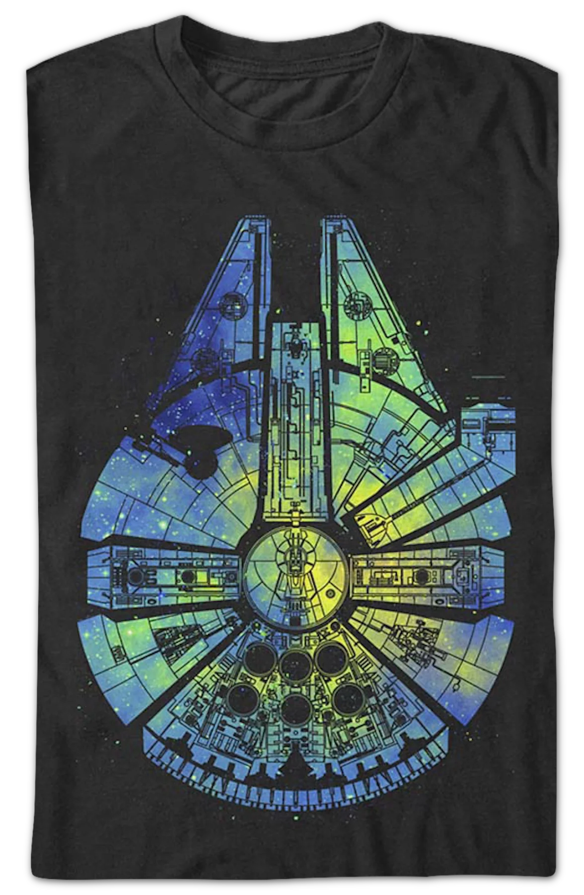 Painted Millennium Falcon Star Wars T-Shirt - Image 2
