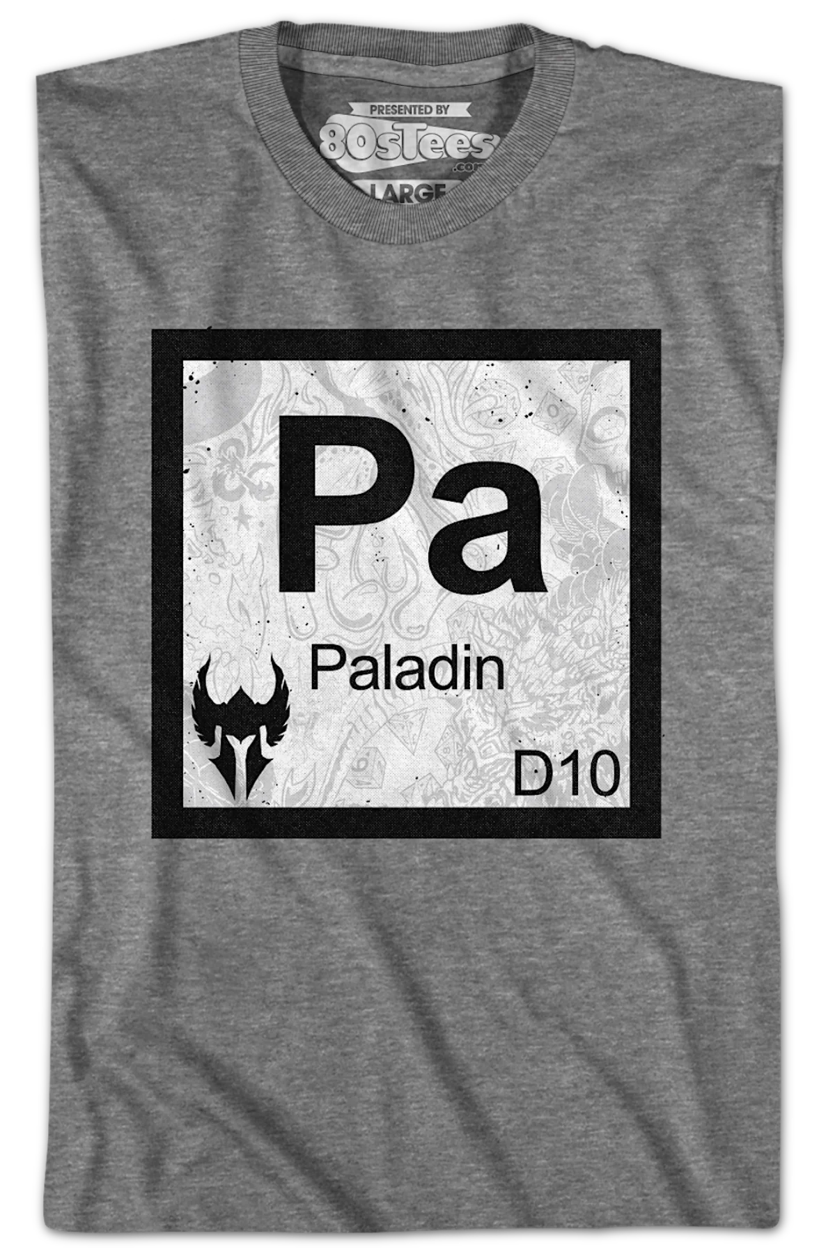 Paladin Element Symbol Dungeons & Dragons T-Shirt - Image 2