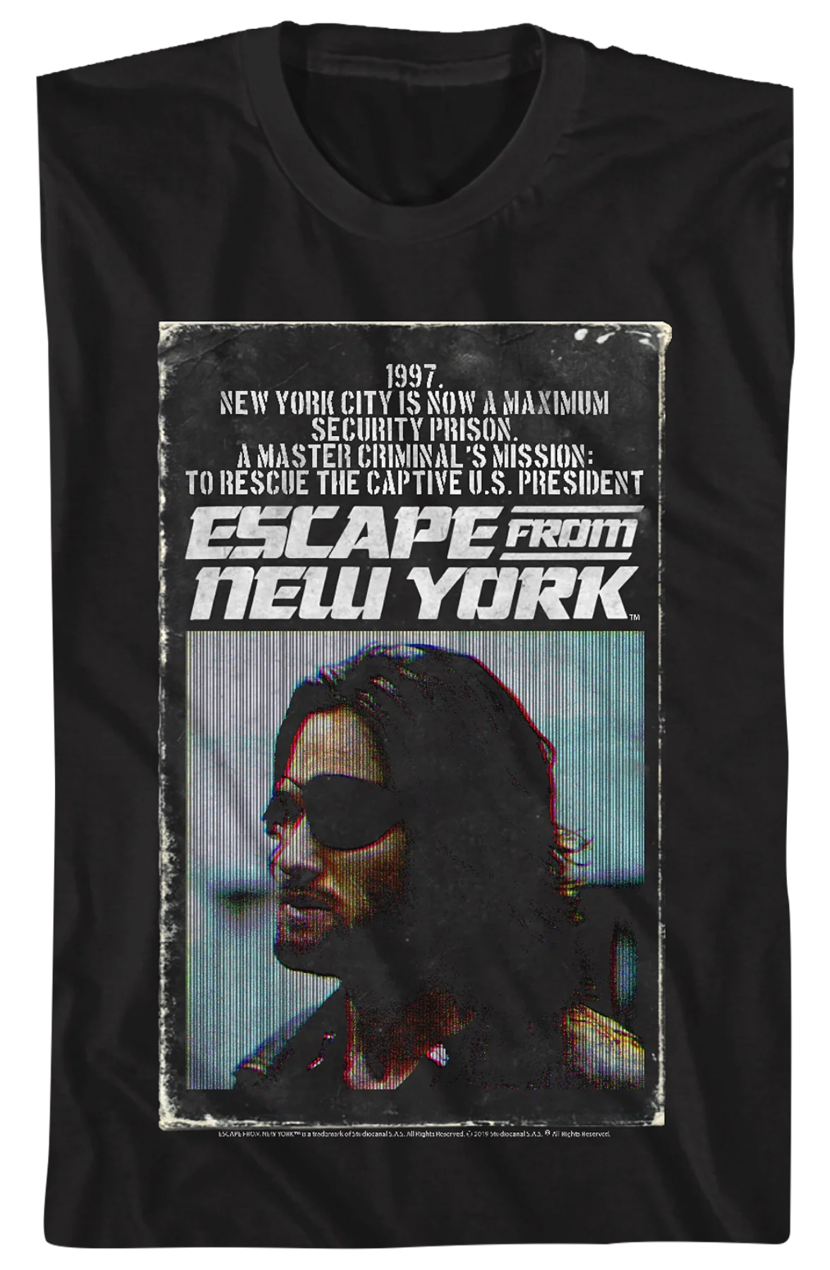 Paperback Novel Escape From New York T-Shirt - Image 2