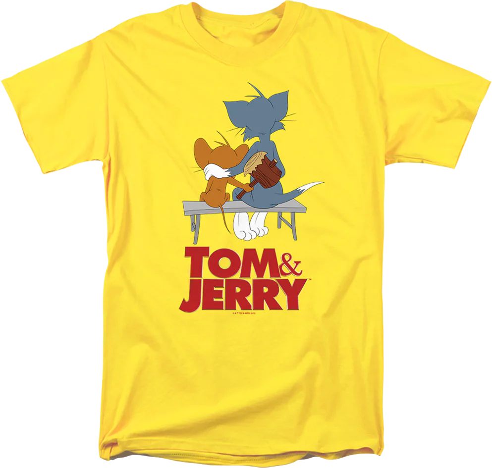 Park Bench Mallet Tom And Jerry T-Shirt