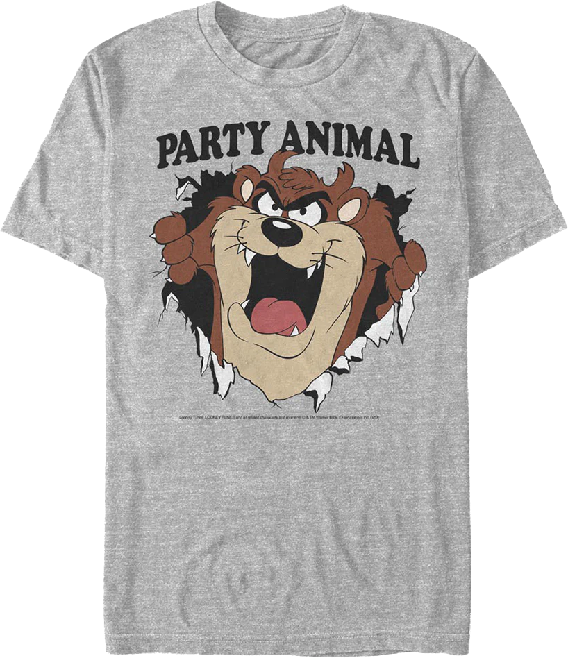 Party Animal Tasmanian Devil Looney Tunes T-Shirt