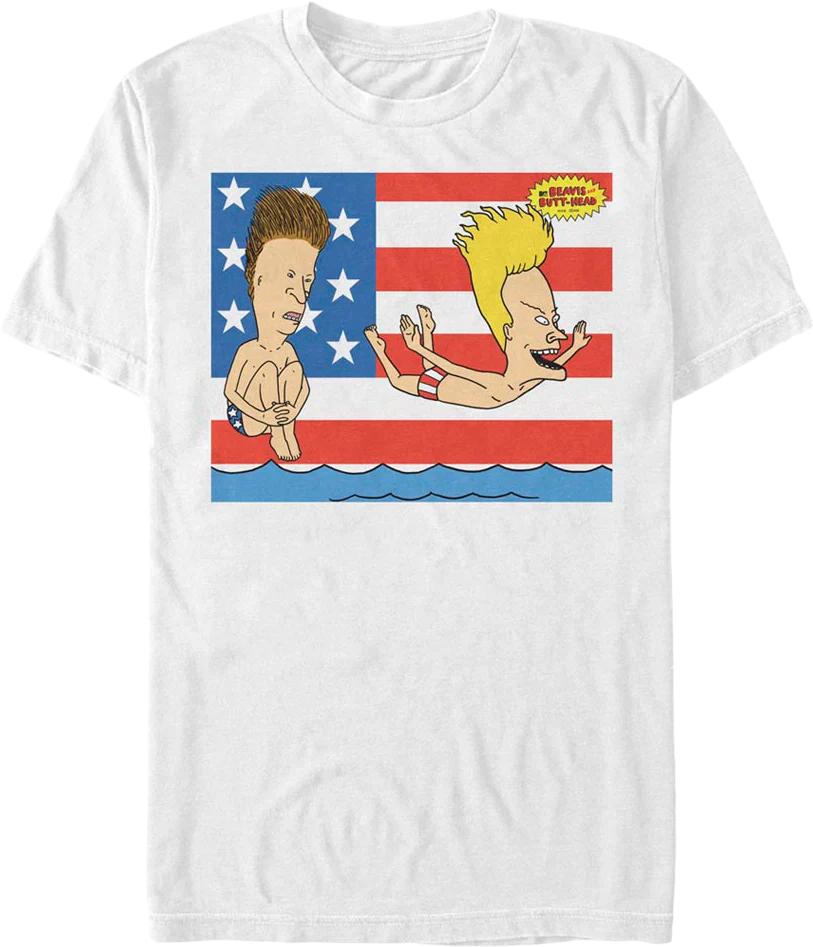 Patriotic Splash Beavis And Butt-Head T-Shirt