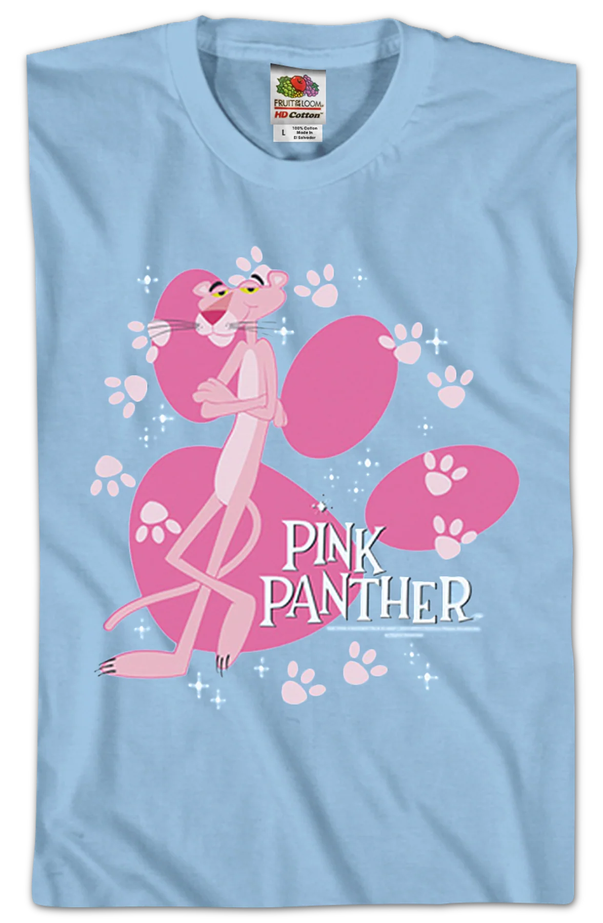 Paw Prints Pink Panther T-Shirt - Image 2