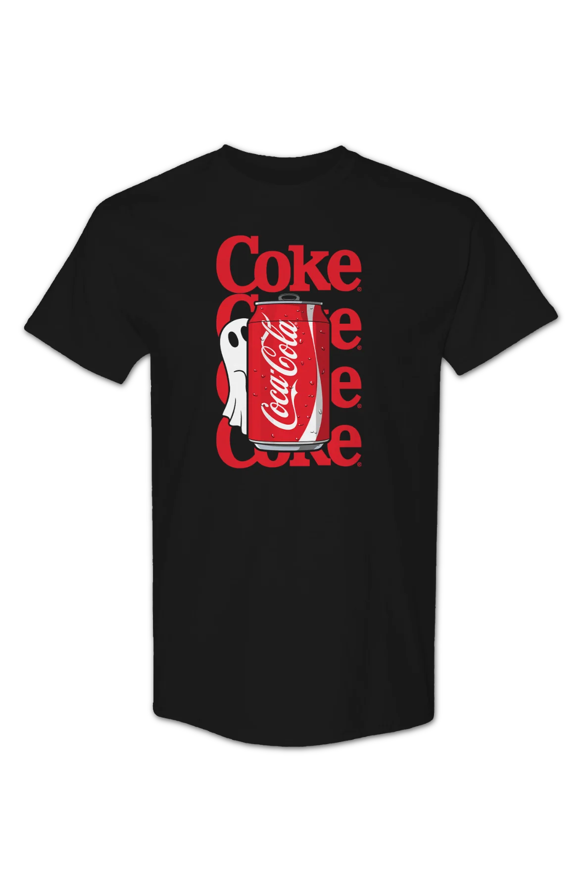 Peek-A-Boo Ghost Coca-Cola T-Shirt - Image 2