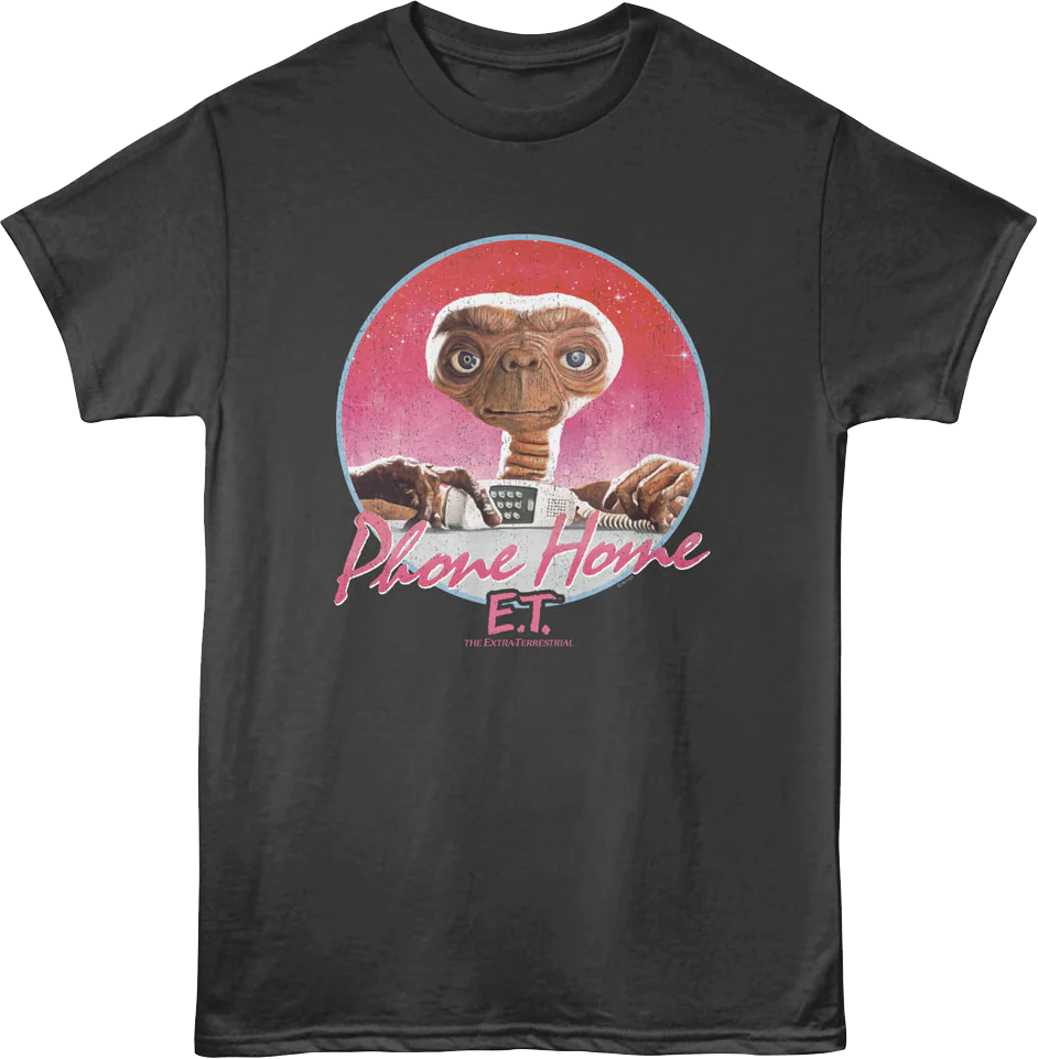 Phone Home Circle E.T. The Extra-Terrestrial T-Shirt