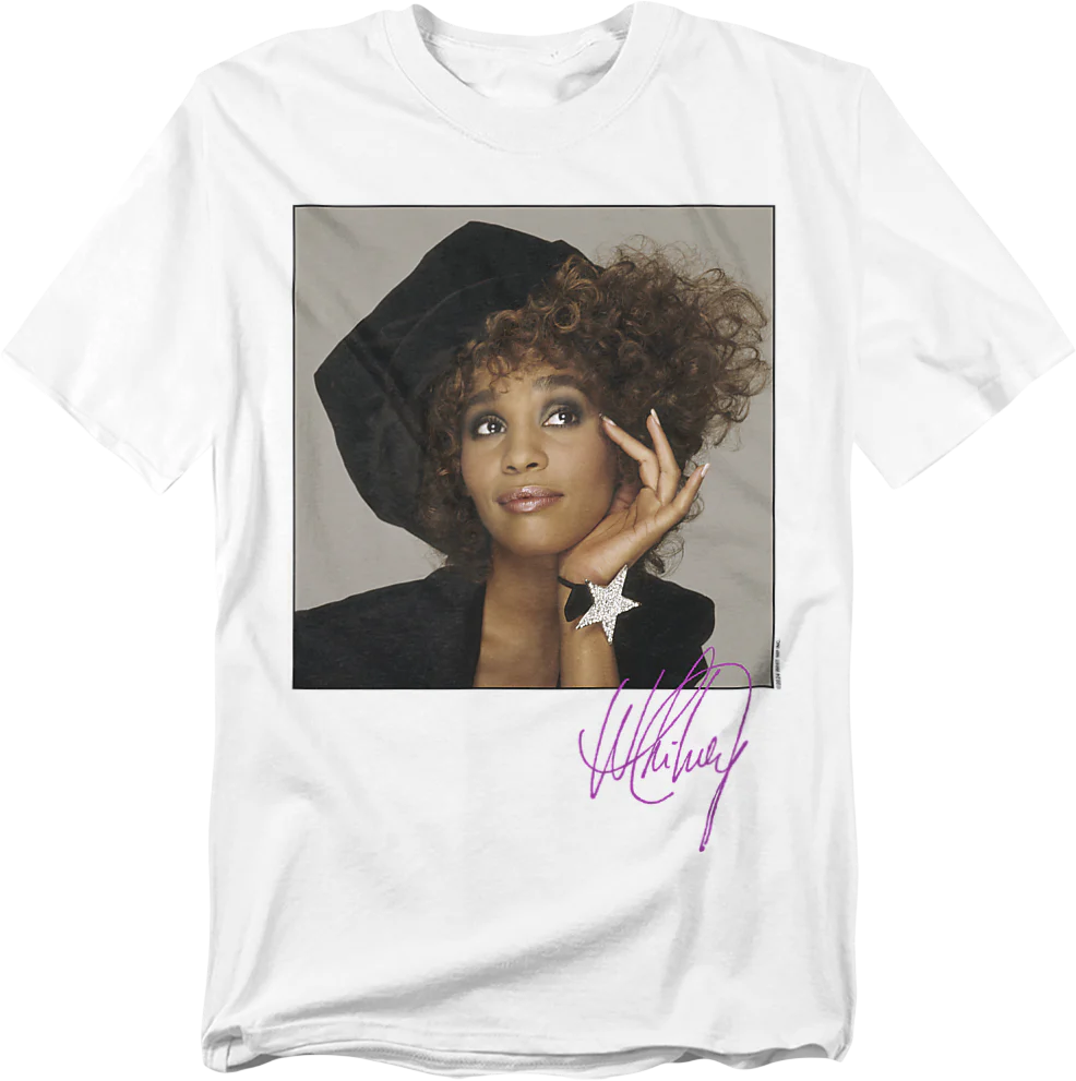 Photo & Autograph Whitney Houston T-Shirt