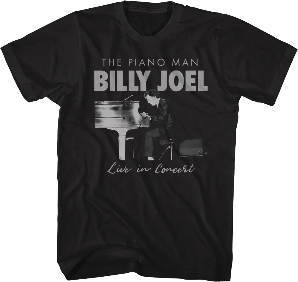 Piano Man Live In Concert Billy Joel T-Shirt