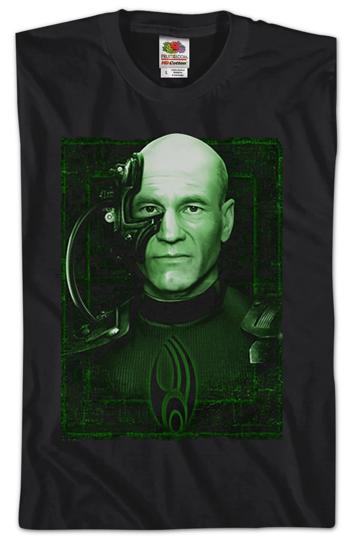 Picard Borg Star Trek The Next Generation T-Shirt - Image 2