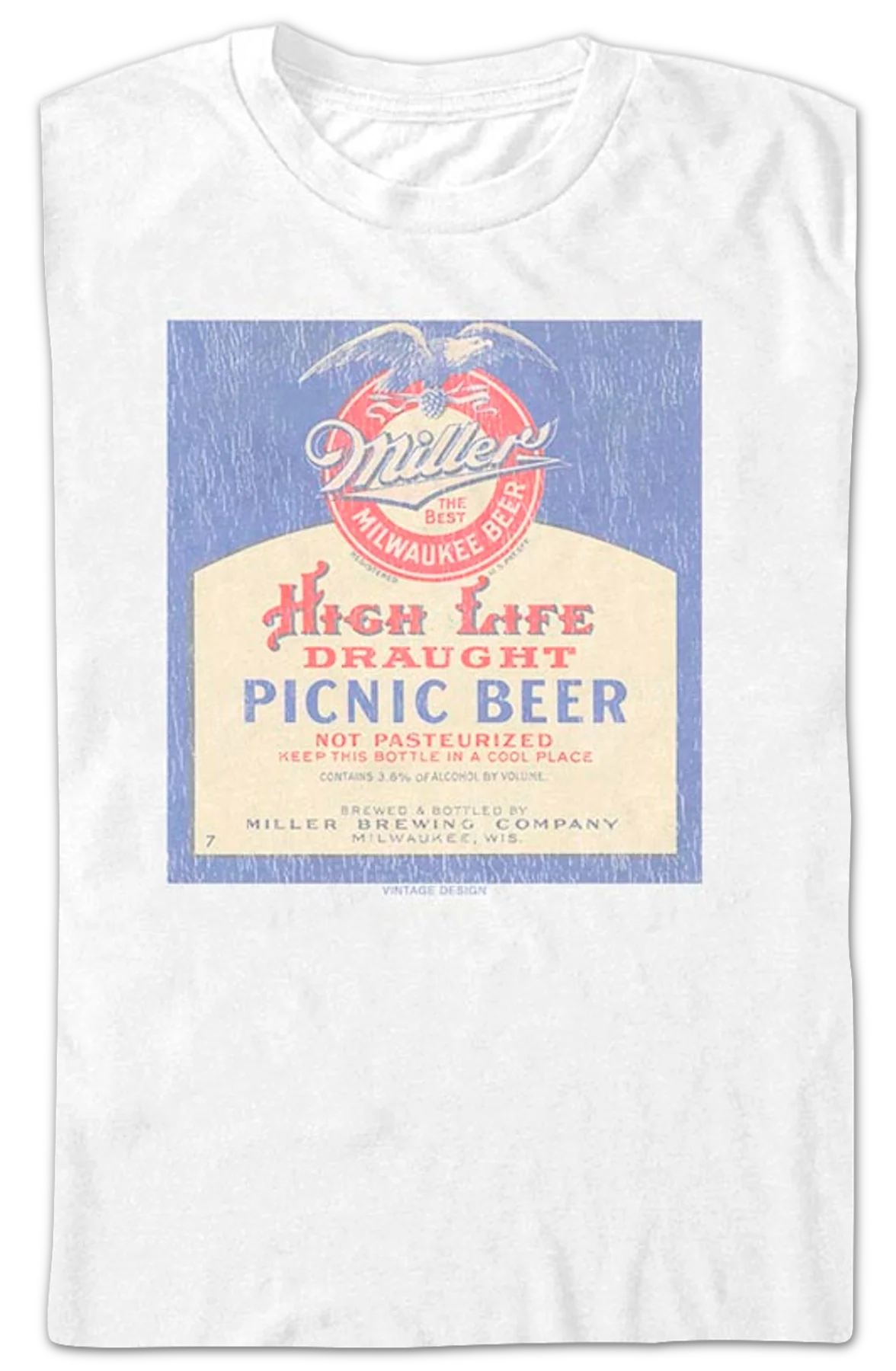 Picnic Beer Miller High Life T-Shirt - Image 2