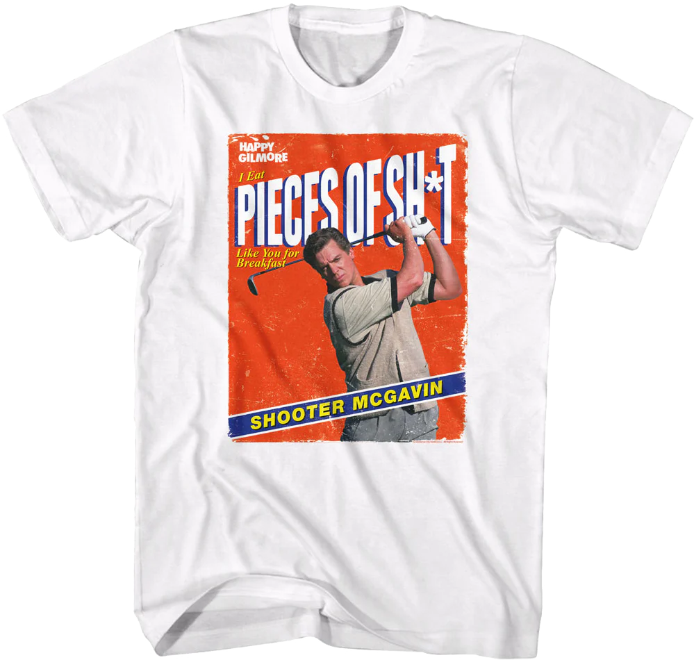 Pieces Of Shit Cereal Box Happy Gilmore T-Shirt