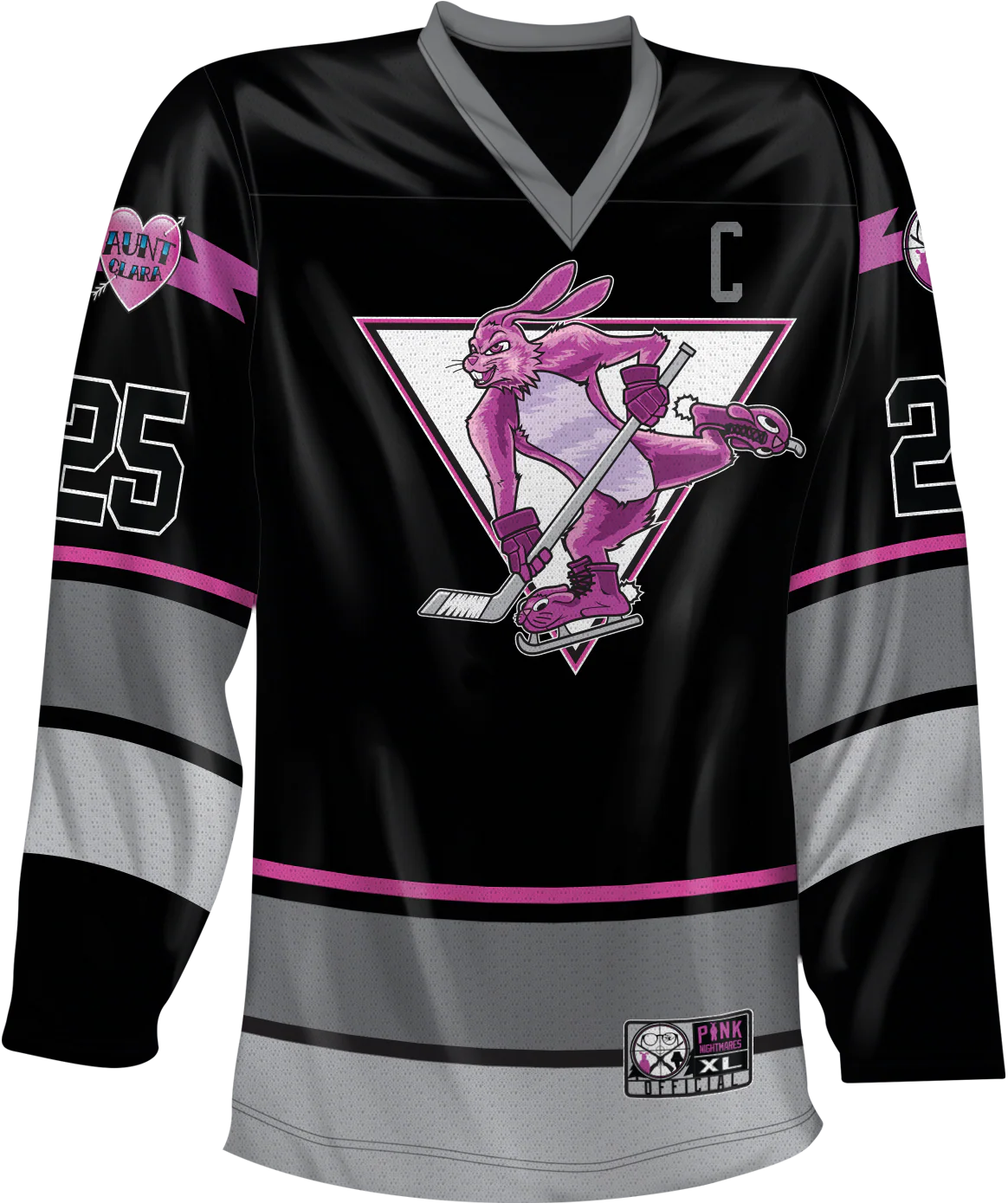Pink Nightmares Christmas Story Hockey Jersey