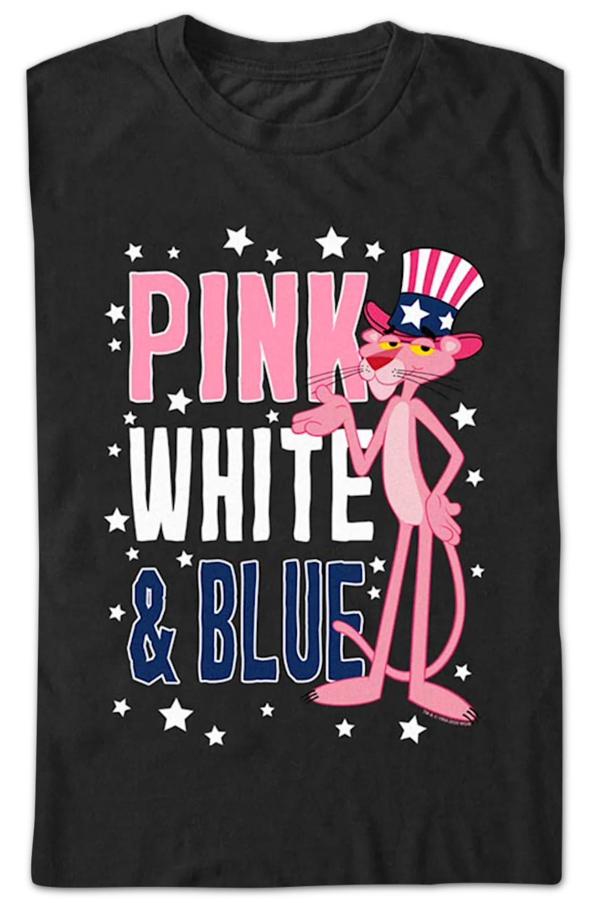 Pink White & Blue Pink Panther T-Shirt - Image 2