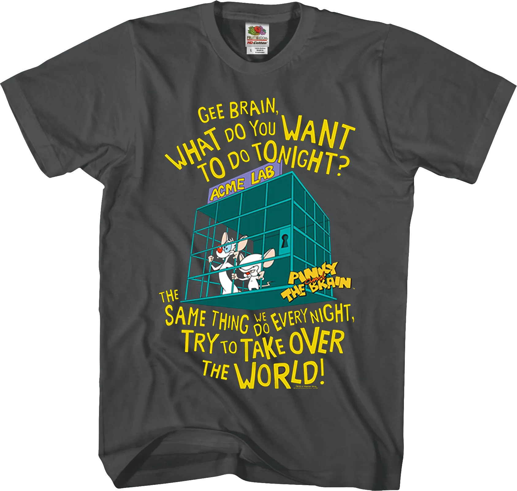 Pinky And The Brain Try To Take Over The World Animaniacs T-Shirt