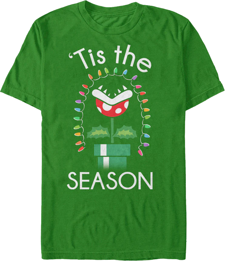 Piranha Plant 'Tis The Season Super Mario Bros. T-Shirt