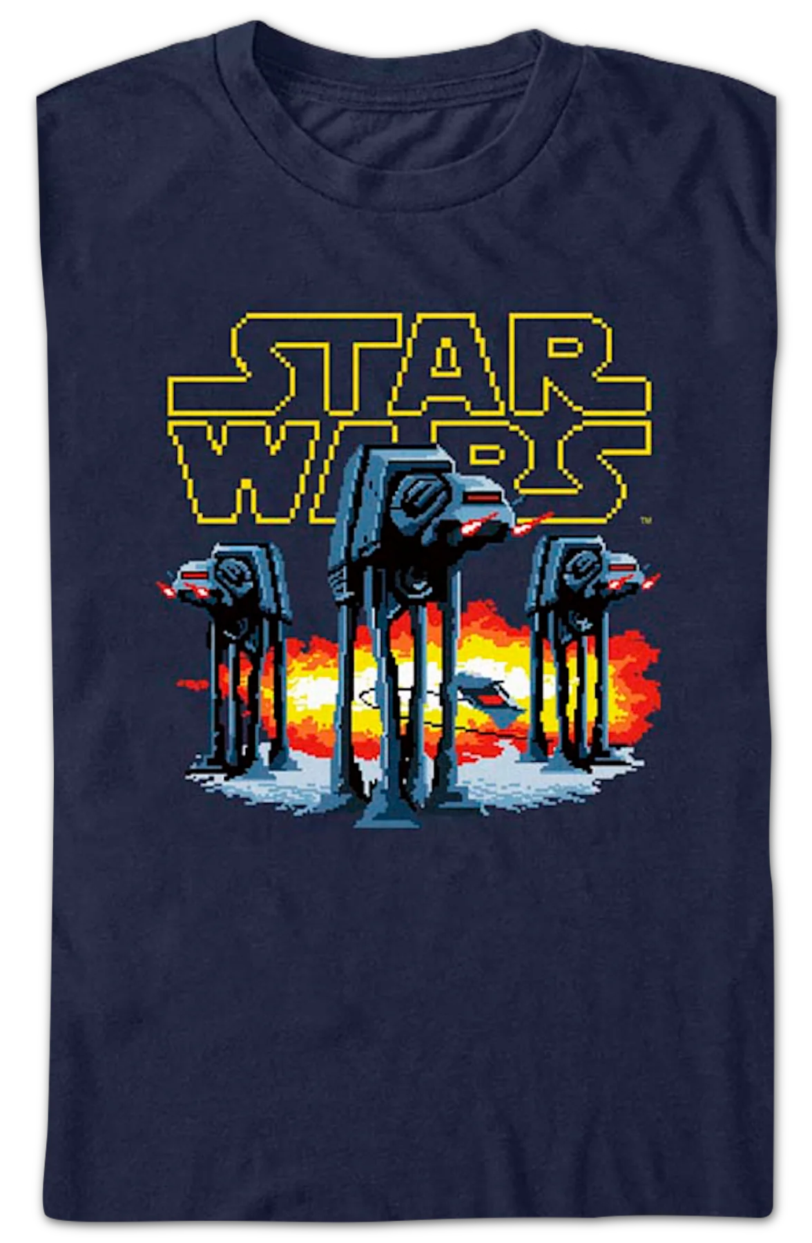 Pixelated AT-AT Walkers Star Wars T-Shirt - Image 2