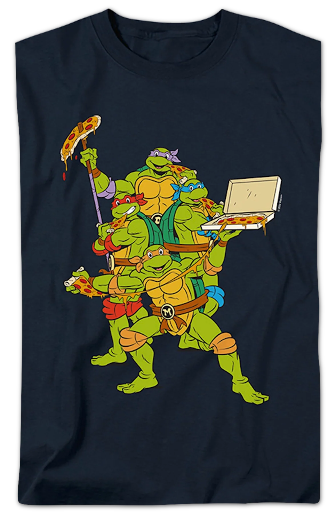 Pizza Party Teenage Mutant Nina Turtles T-Shirt - Image 2