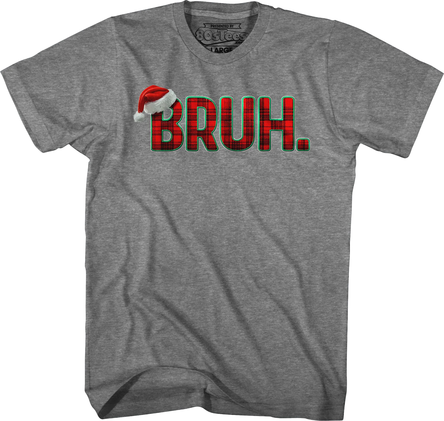 Plaid Bruh Christmas T-Shirt - Image 3