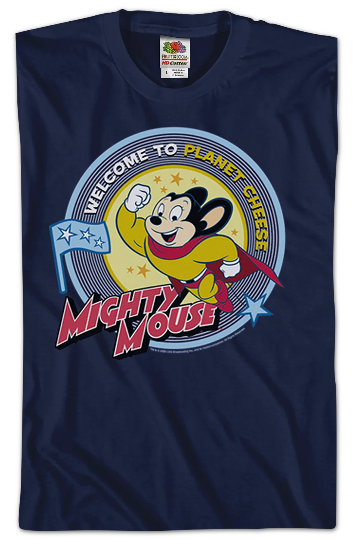 Planet Cheese Mighty Mouse T-Shirt - Image 2