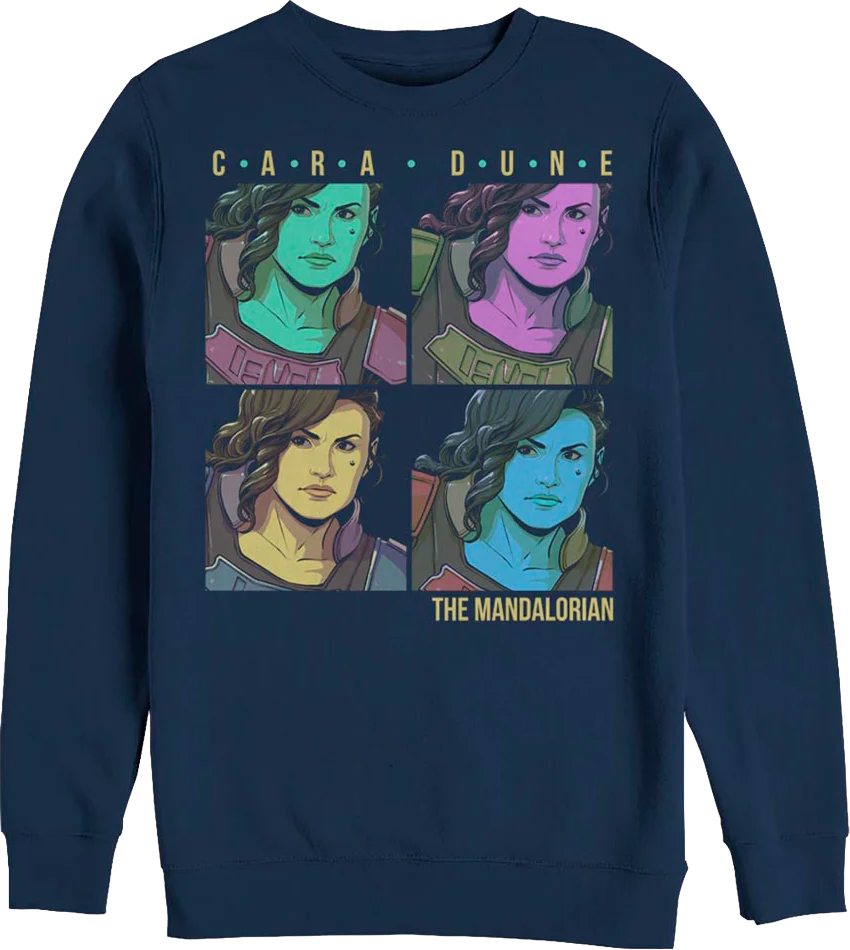 Pop Art Cara Dune Mandalorian Star Wars Sweatshirt