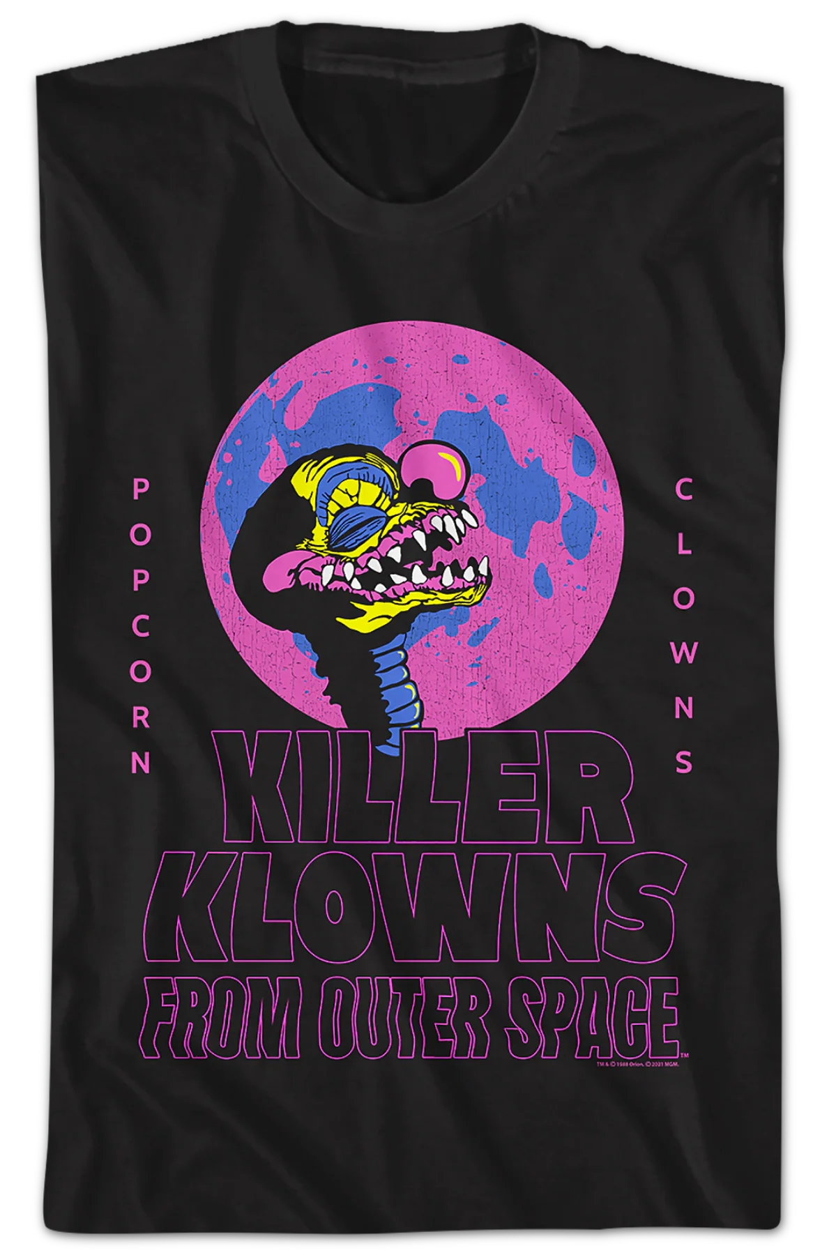 Popcorn Clowns Killer Klowns From Outer Space T-Shirt - Image 2