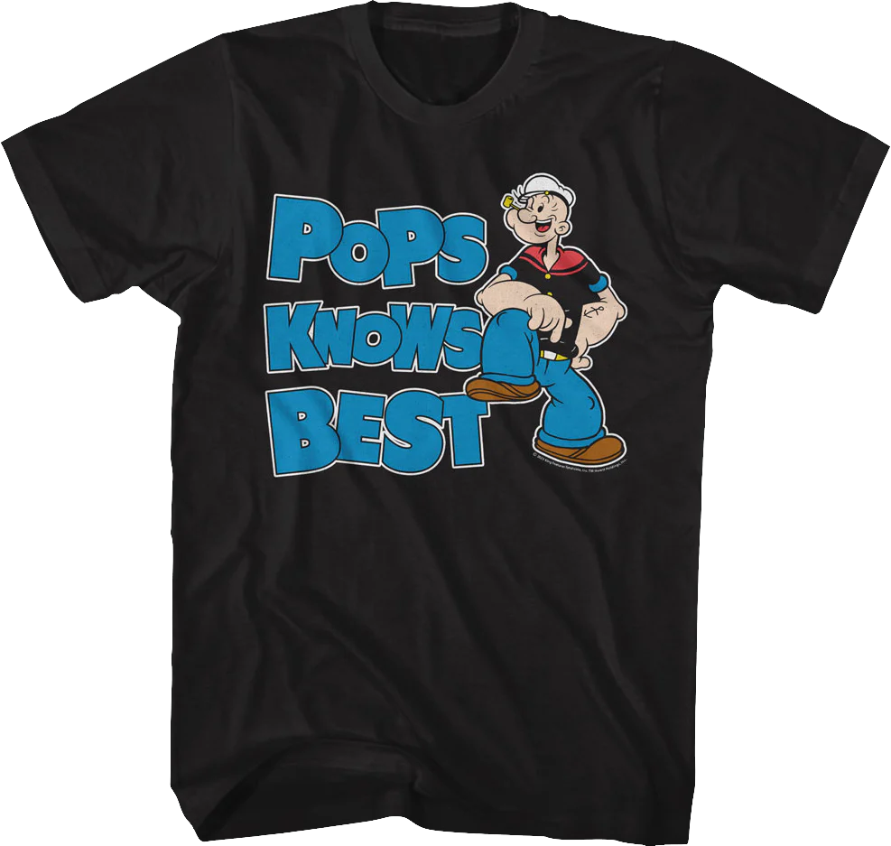 Pops Knows Best Popeye T-Shirt