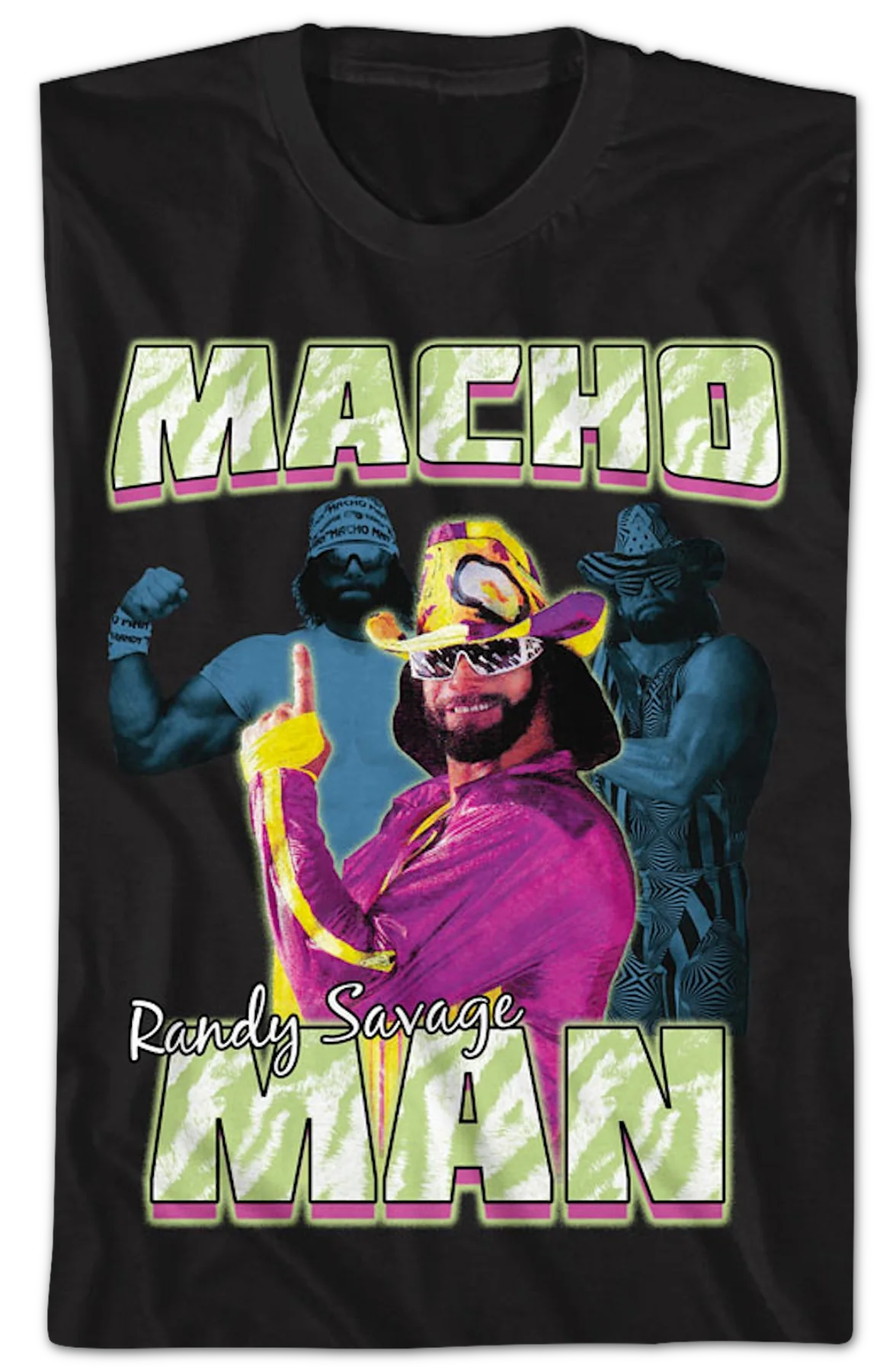 Posing Collage Macho Man Randy Savage T-Shirt - Image 2