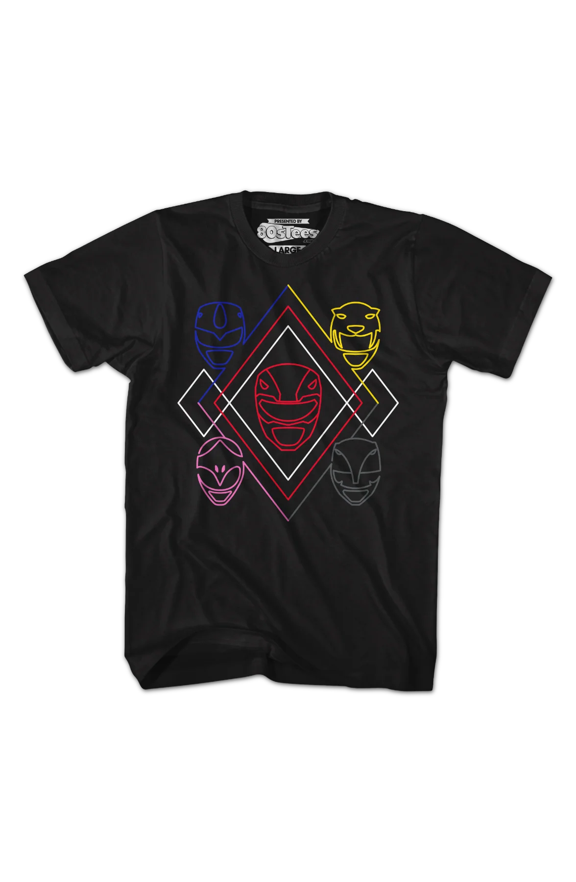Power Lines Mighty Morphin Power Rangers T-Shirt - Image 2