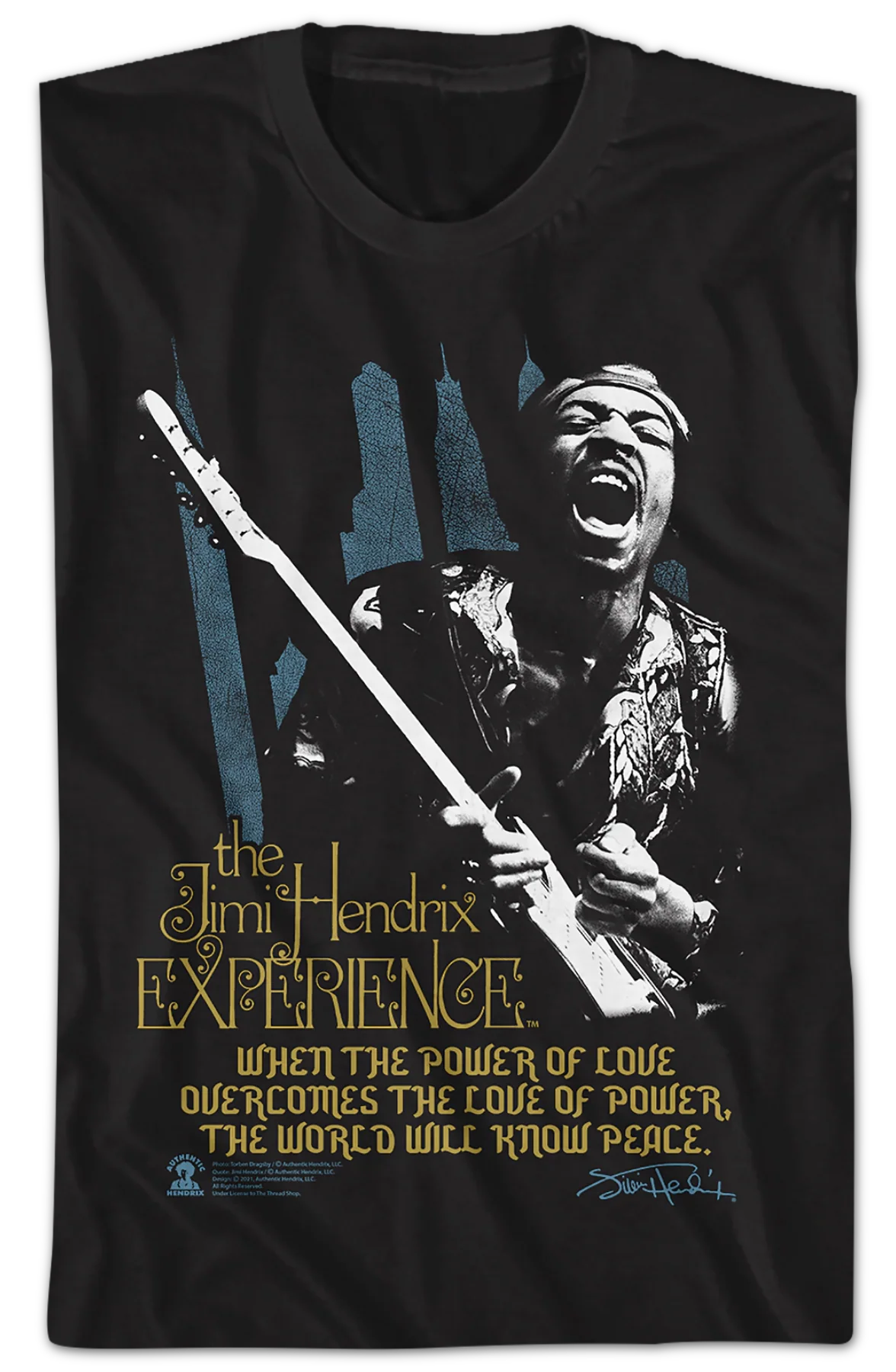 Power Of Love Jimi Hendrix T-Shirt - Image 2