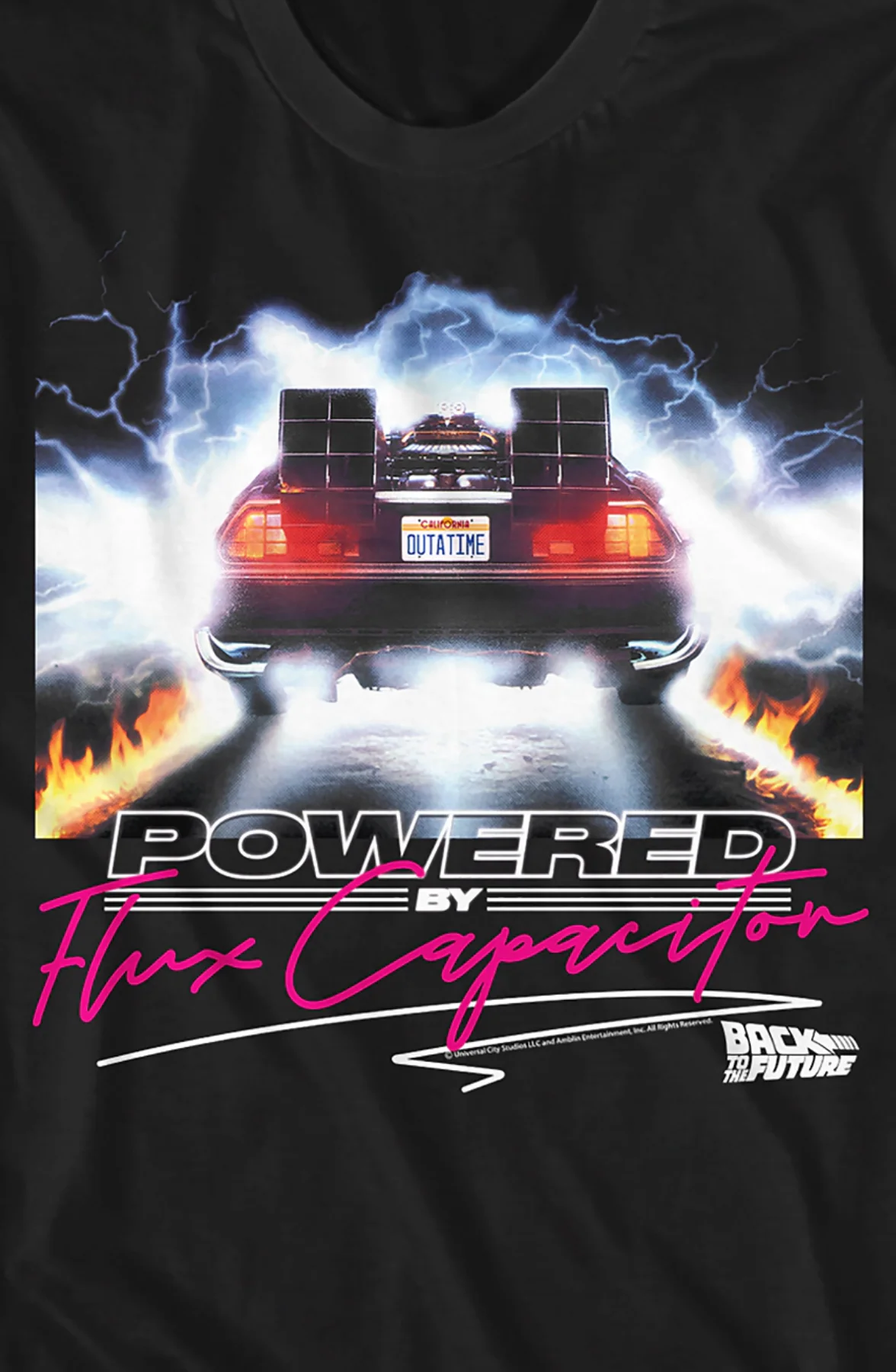 Powered By Flux Capacitor Back To The Future T-Shirt - Image 2