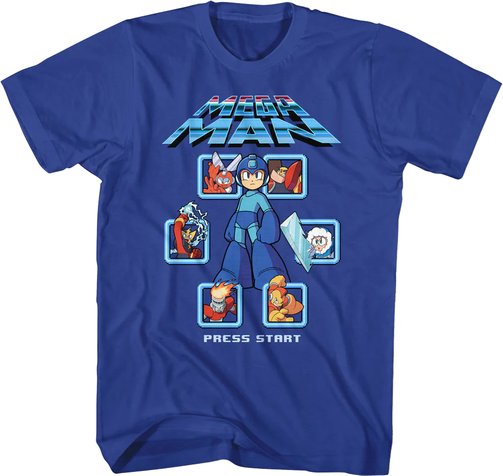 Press Start Mega Man T-Shirt