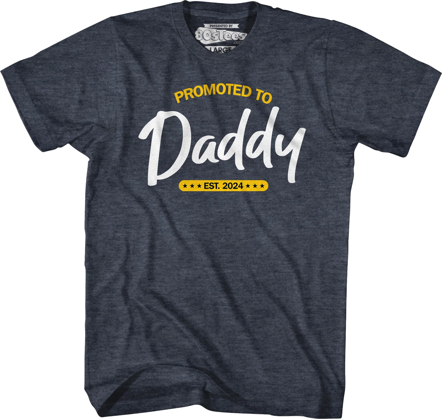 Promoted To Daddy Est. 2024 T-Shirt - Image 3