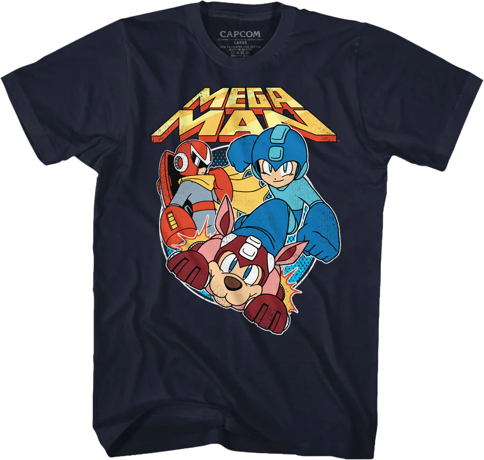 Proto Man Rush and Mega Man T-Shirt