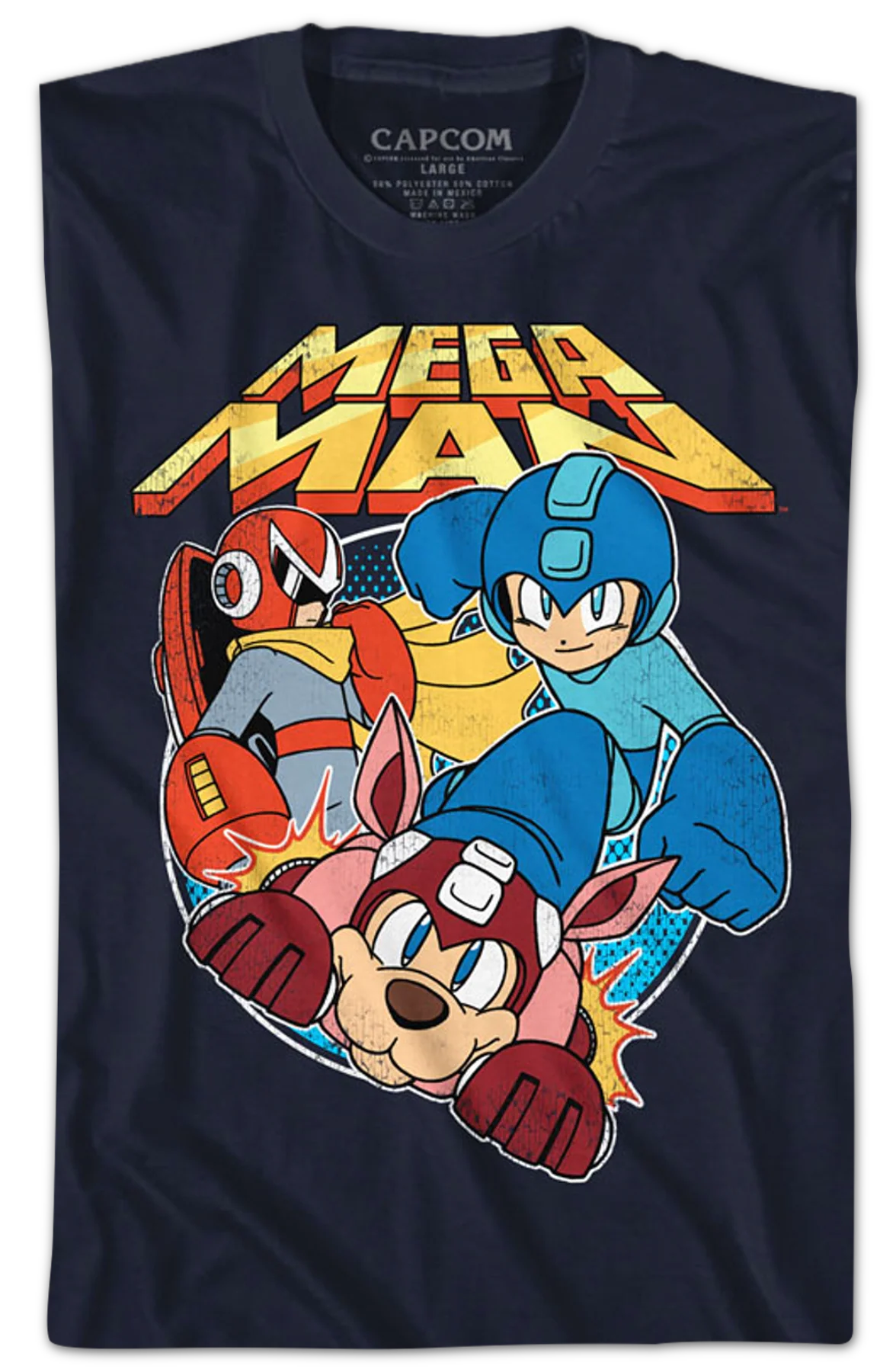 Proto Man Rush and Mega Man T-Shirt - Image 2