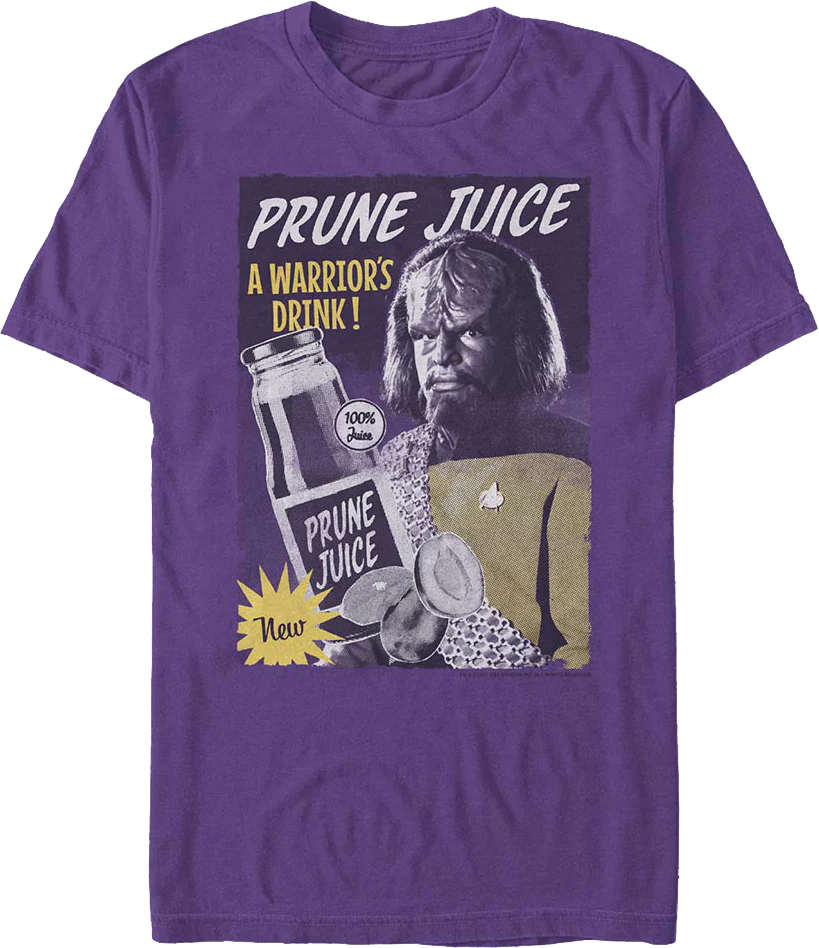 Prune Juice A Warrior's Drink Star Trek The Next Generation T-Shirt