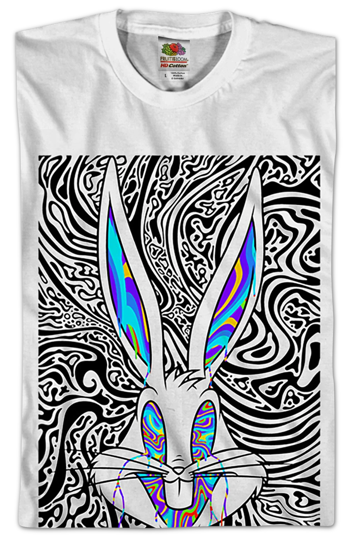 Psychedelic Bugs Bunny Looney Tunes T-Shirt - Image 2