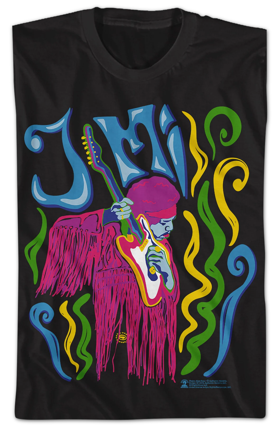Psychedelic Jimi Hendrix T-Shirt - Image 2