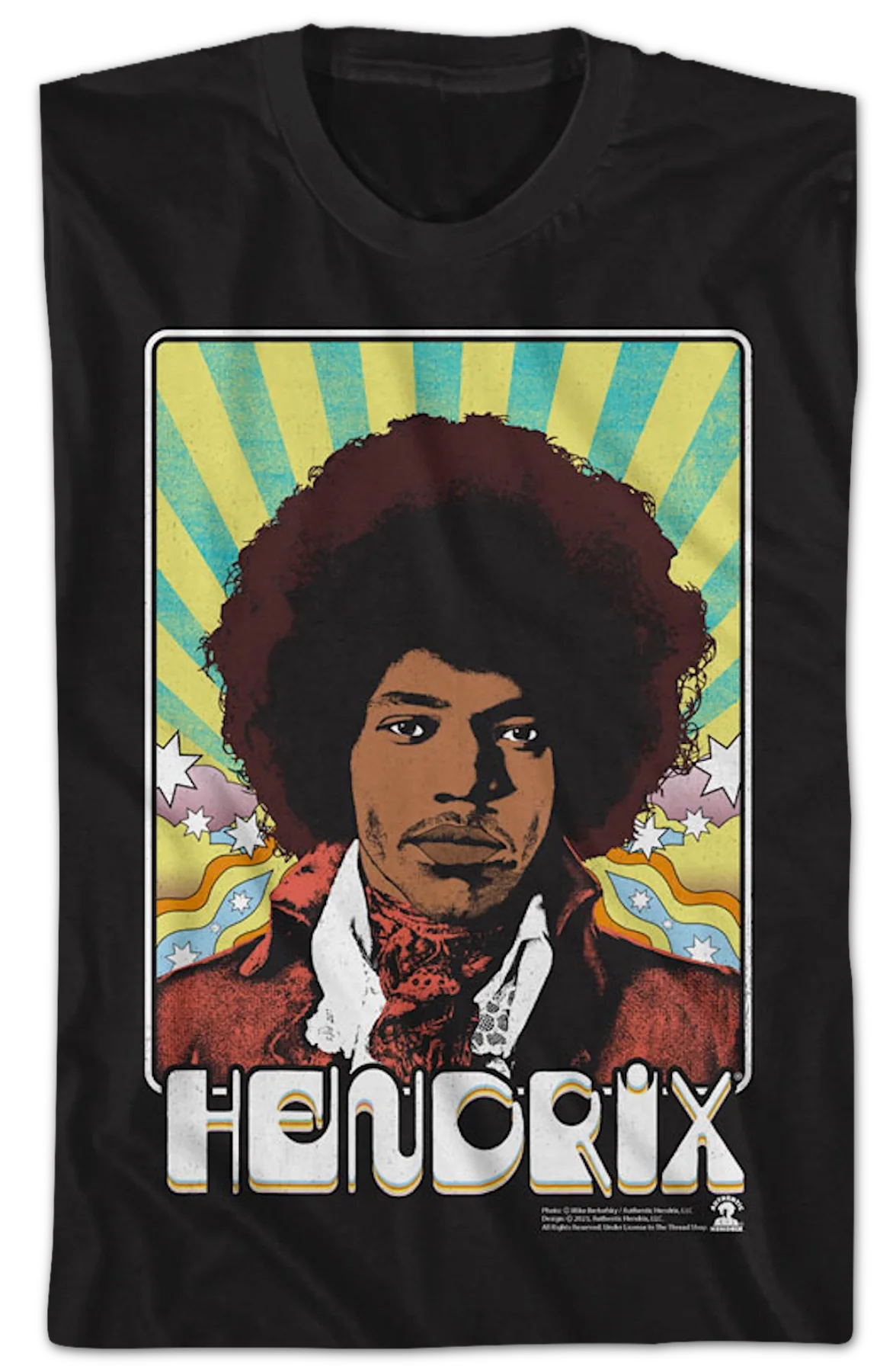 Psychedelic Poster Jimi Hendrix T-Shirt - Image 2