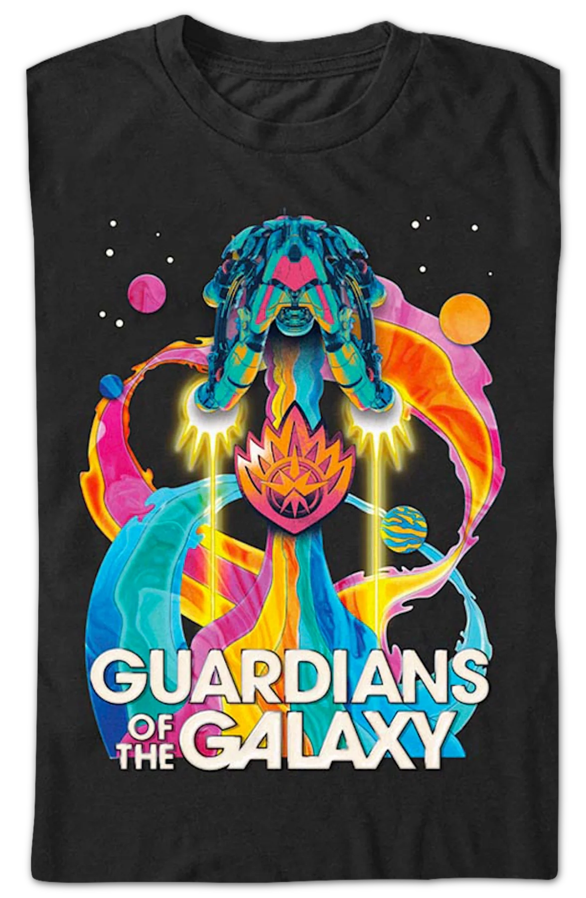Psychedelic Ship Guardians Of The Galaxy T-Shirt - Image 2