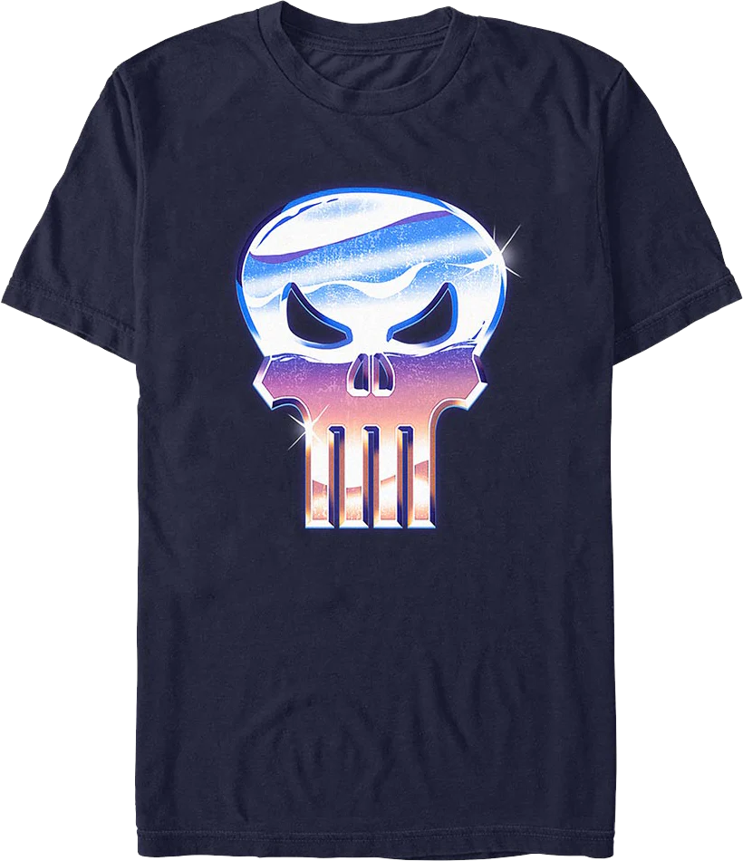 Punisher Faux Chrome Logo Marvel Comics T-Shirt