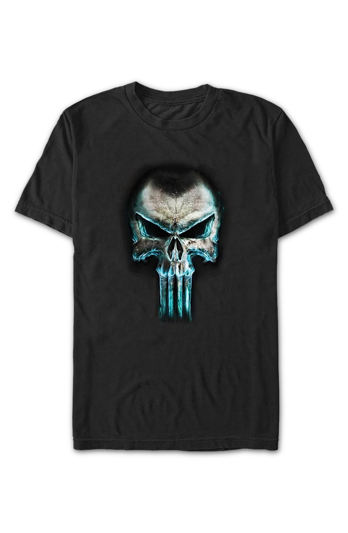 Punisher Hairline Logo Marvel Comics T-Shirt - Image 2