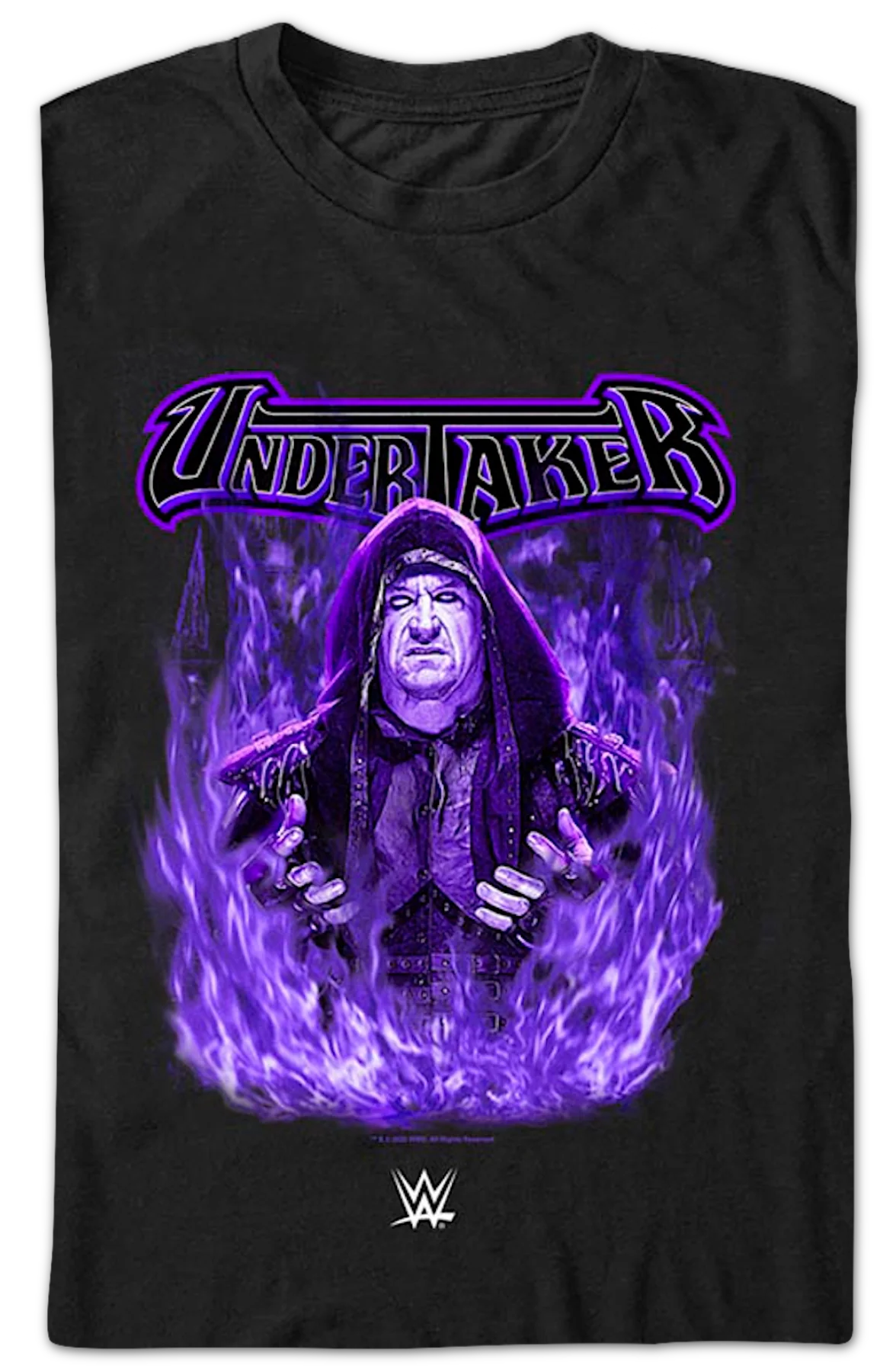 Purple Flames Undertaker T-Shirt - Image 2