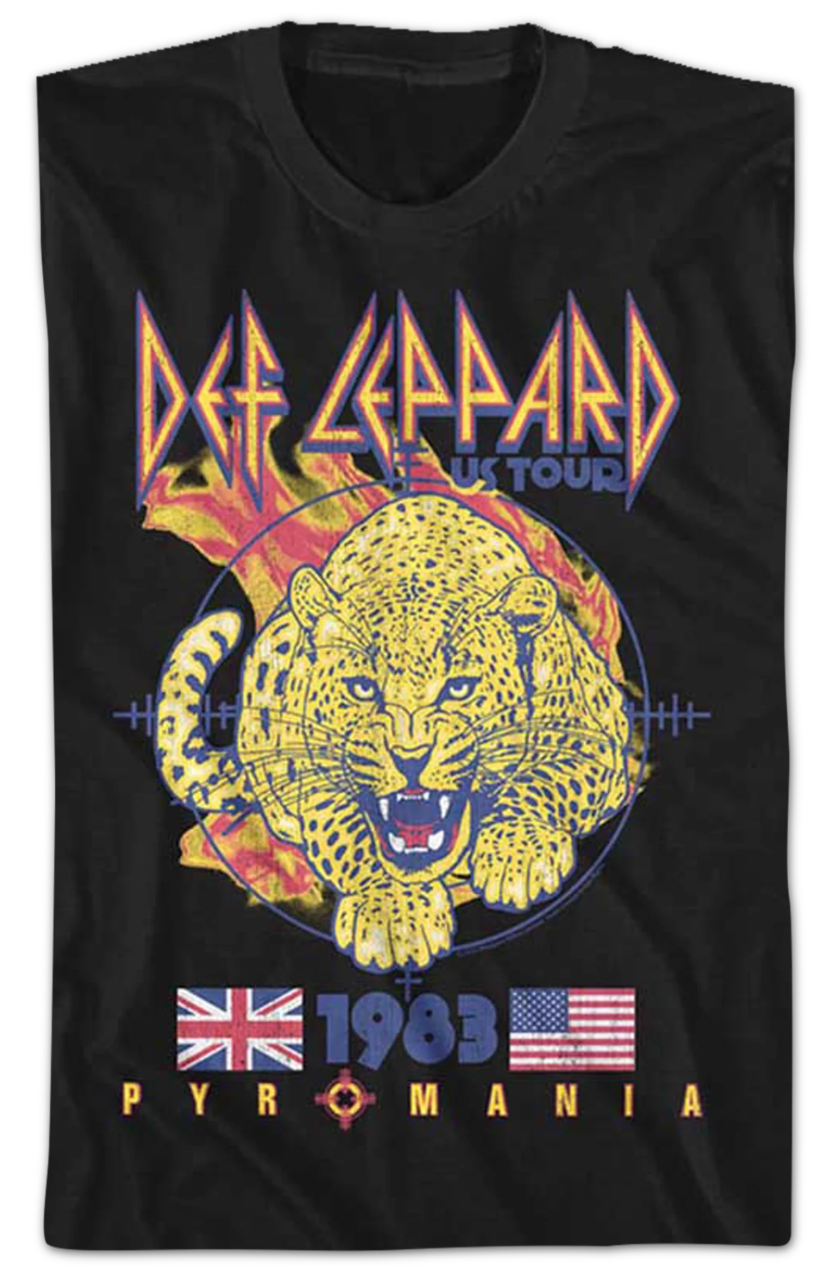 Pyromania 1983 US Tour Def Leppard T-Shirt - Image 2